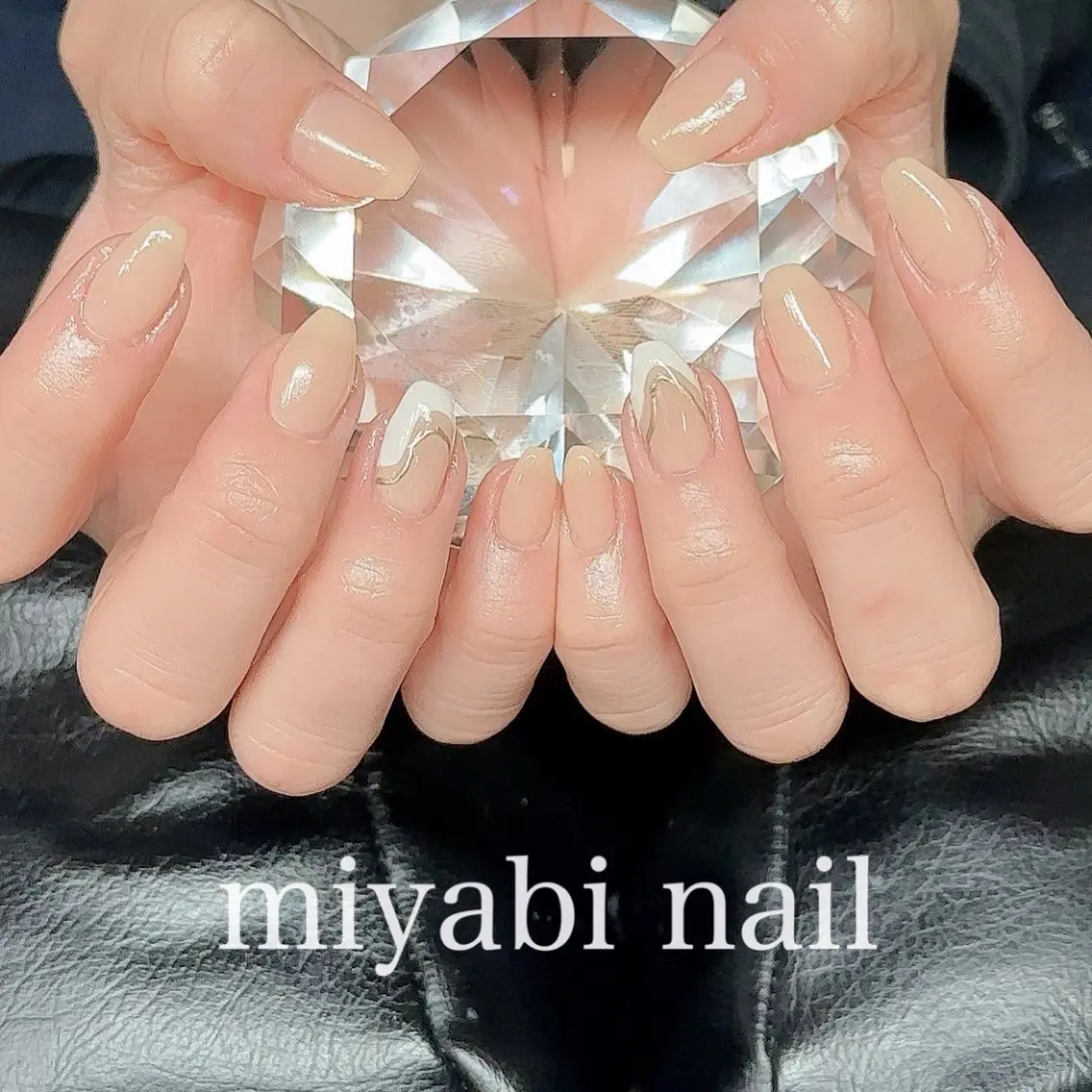 ネイル アートネイル フレンチネイル 持ち込み オフィスネイル シンプルネイル ハンドネイル miyabi nail 桂川駅近くのネイルデザイン