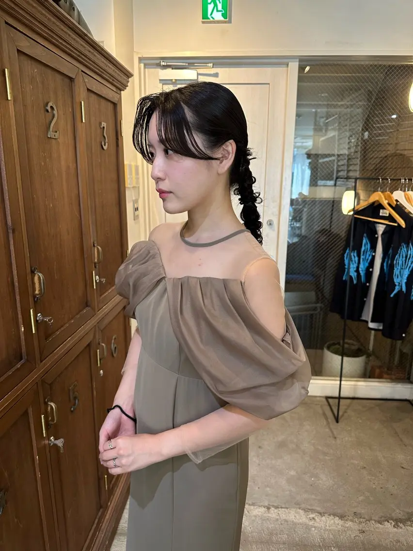 ロング ヘアアレンジ オレンジブラウン ヘアセット カットモデル募集中 ／HARUKA🎀のヘアスタイル