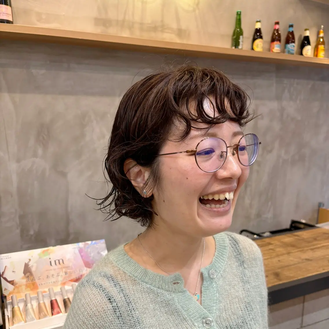 ショート パーマ 🌷あべまゆこ🌷 予約はお店アプリまでのヘアスタイル