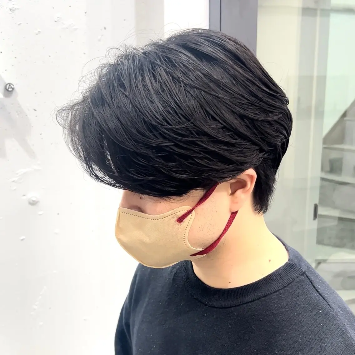 パーマ メンズ メンズパーマ 波巻きパーマ スパイラルパーマ 曲がる縮毛矯正 LIBER 　岩名のヘアスタイル