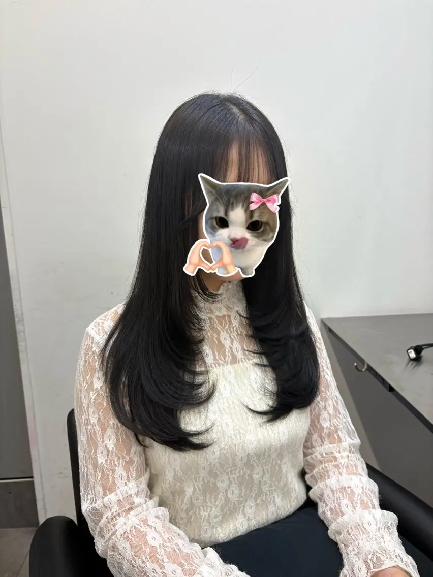 ロング 顔周りカット ハイレイヤー レイヤーカット Core髪質改善× カラーリストHaruのヘアスタイル