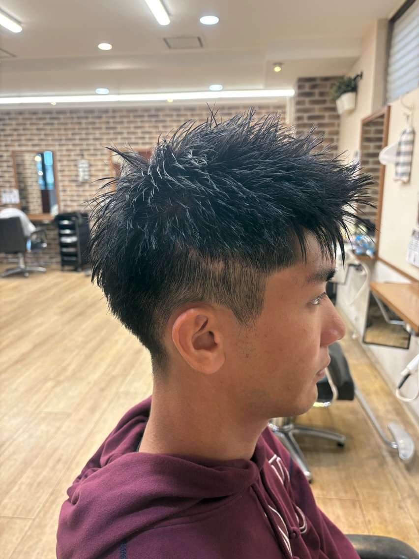 ショート メンズ アップバング 刈り上げ ショートヘア オーガニックカラー/ コウヘイのヘアスタイル