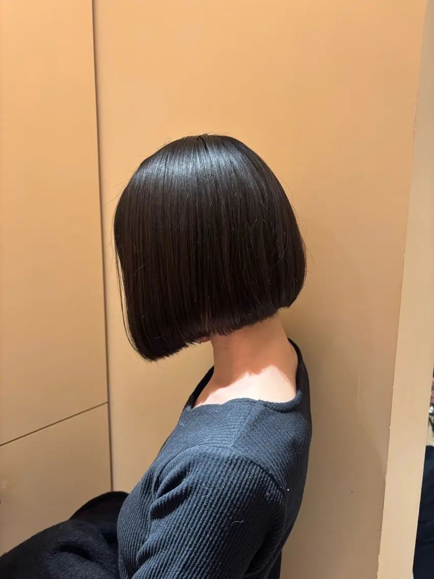 ミディアム カラー ヘアアレンジ ブラウンカラー ボブ 縮毛矯正 カット ヘアカラー 縮毛矯正 トリートメント ヘアセット 艶髪/レイヤーカット 🐣misakiのヘアスタイル