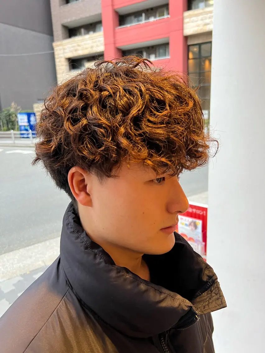 ミディアム パーマ ミディアムパーマ プードルパーマ カット パーマ メンズパーマ 特化/京橋/栗野のヘアスタイル