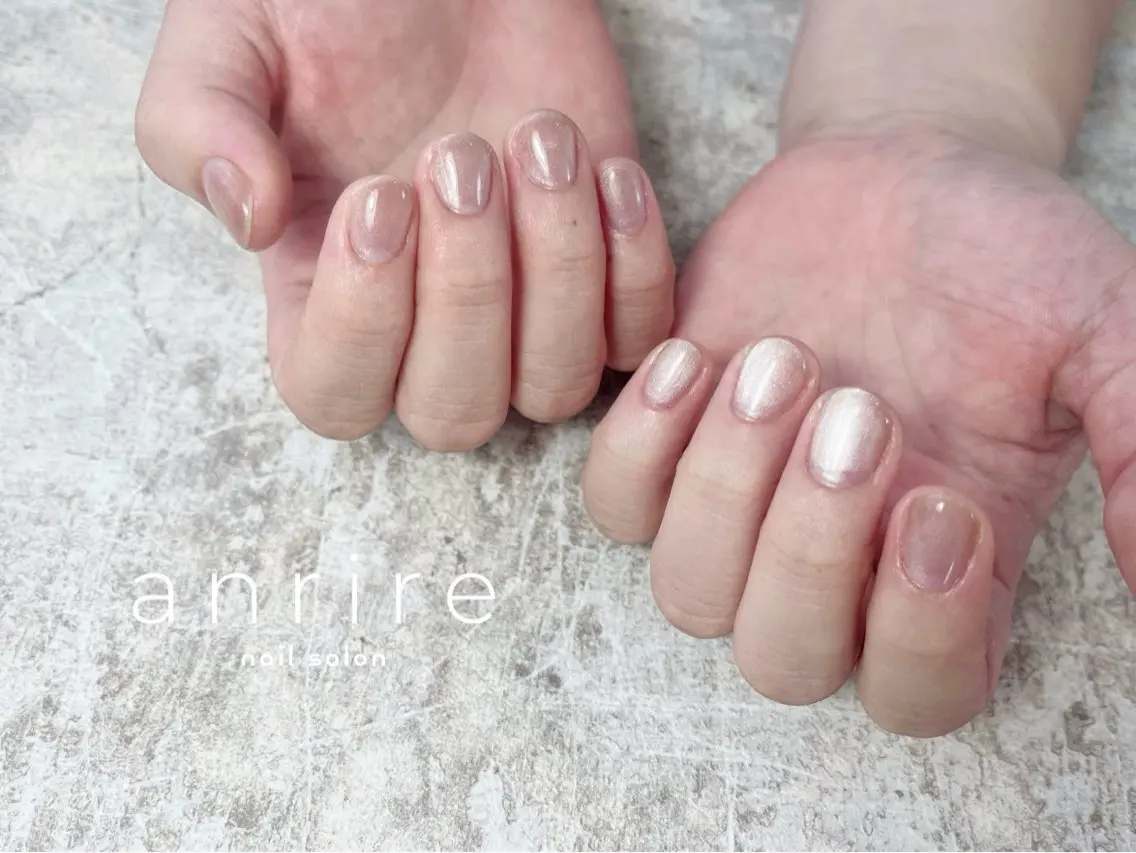 ネイル ジェルネイル キラキラネイル マグネットネイル オフィスネイル パラジェル ハンドネイル nailsalon anrireのネイルデザイン