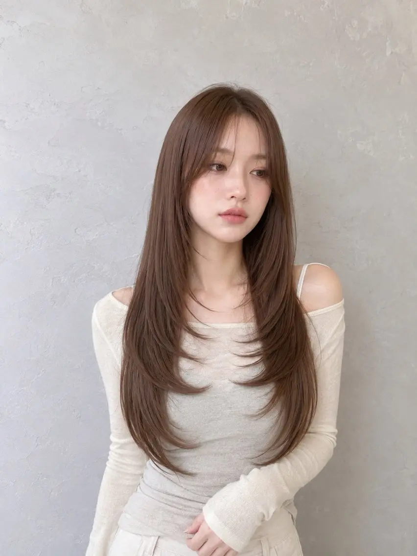 ロング カラー カット ヘアカラー メンズ🖤レディース 募集🦋ユウラのヘアスタイル