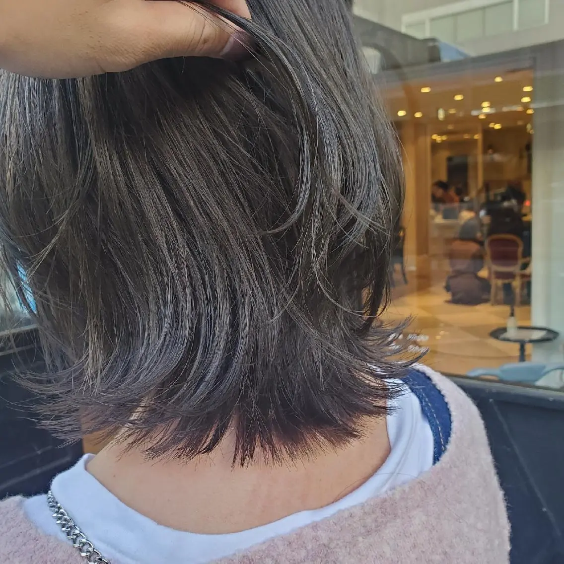 カラー ミディアム アッシュ アッシュブラウン ブラウンカラー レイヤーカット 竹尾 優斗のヘアスタイル