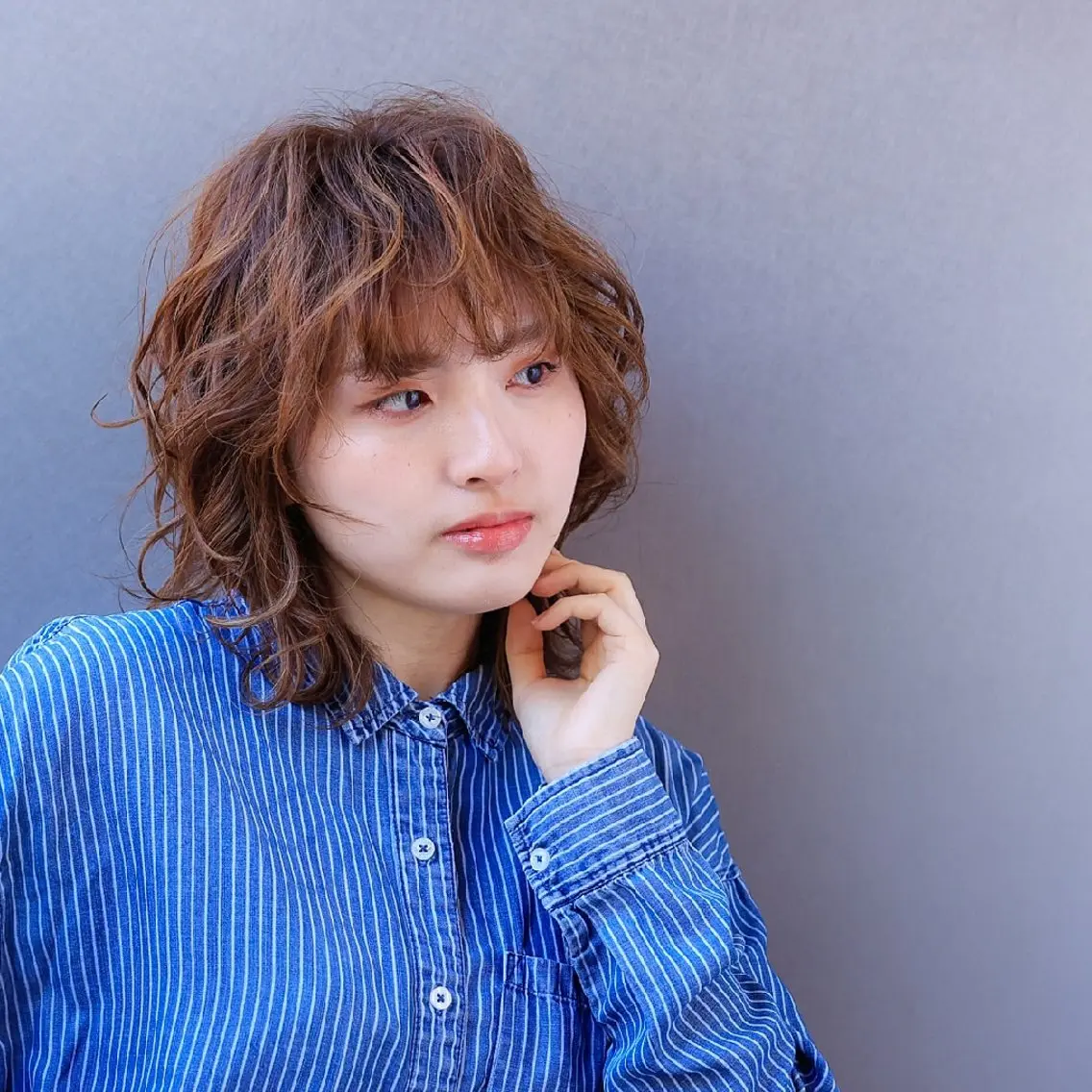 ミディアム ヘアセット 大人髪ヘアセット/ 切りたて感なしカットのヘアスタイル