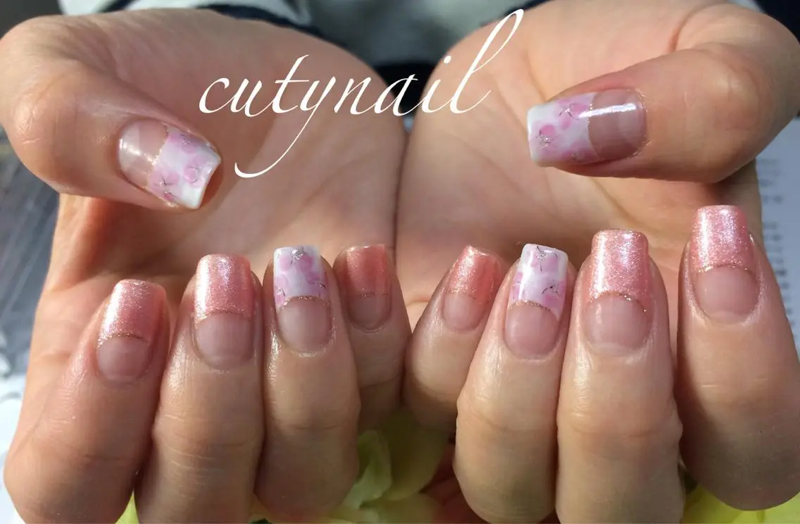ネイル 桜ネイル フラワーネイル cuty nailのネイルデザイン