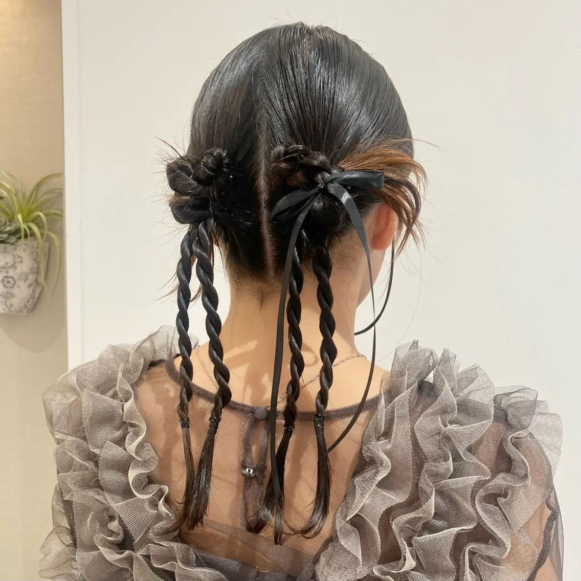 セミロング ヘアアレンジ ベージュ/アレンジ /横浜/杉本千夏のヘアスタイル