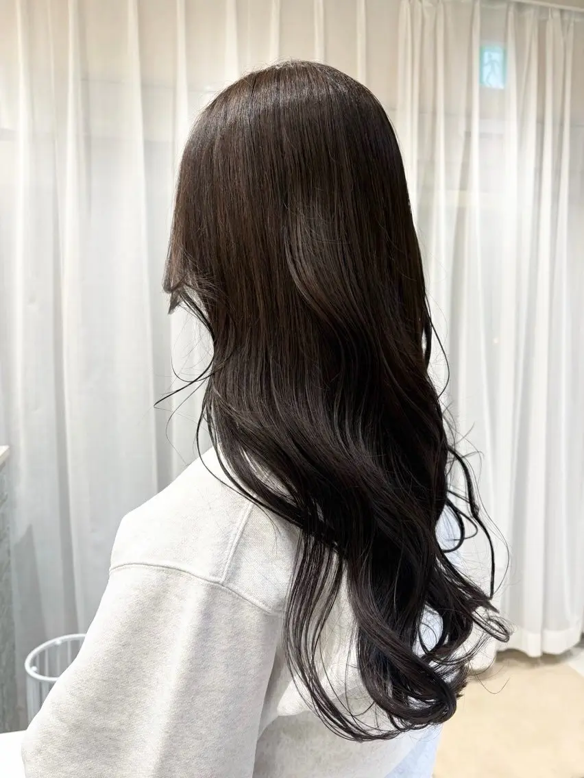 ロング カット パーマ 阪上 沙織のヘアスタイル