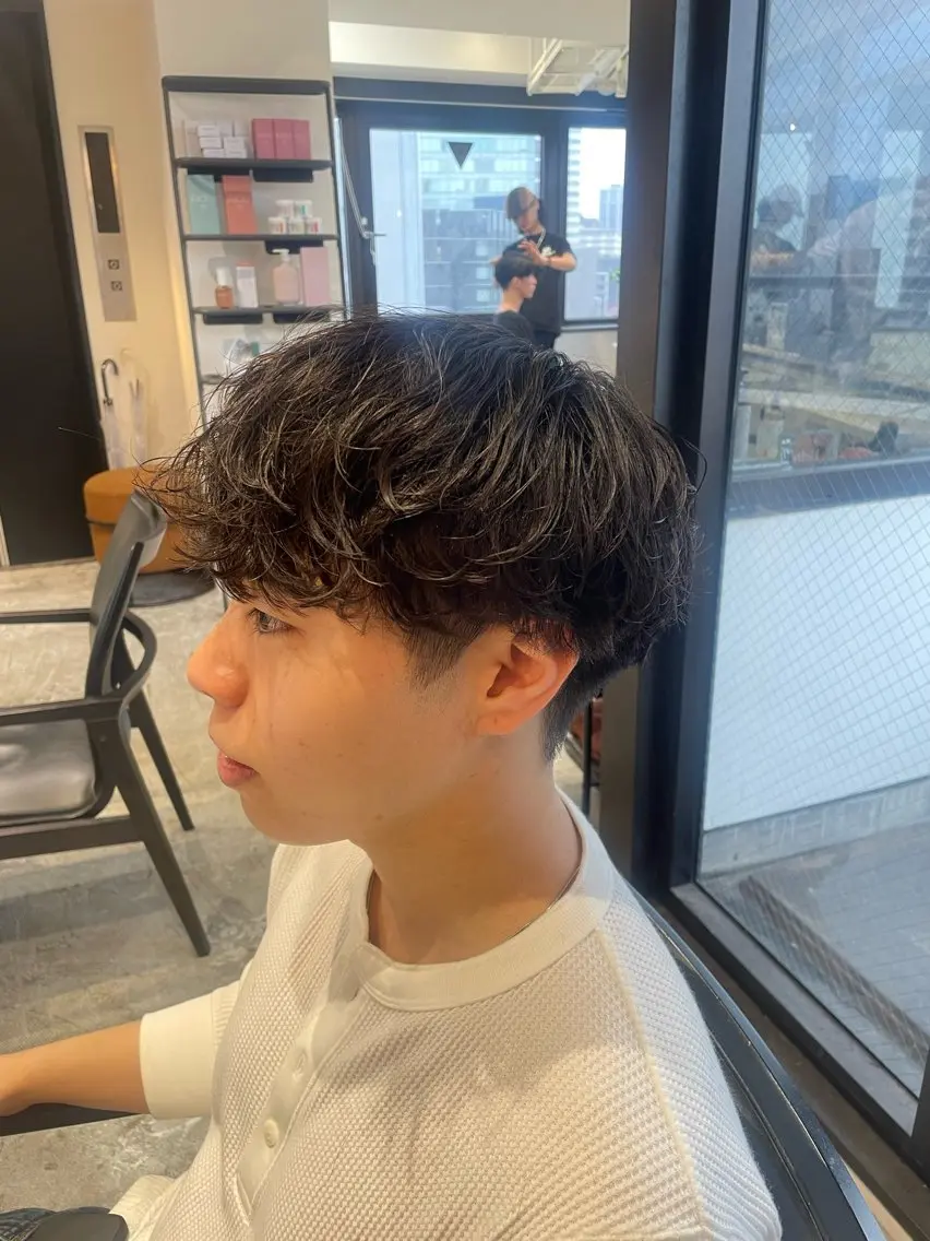 ショート パーマ メンズパーマ梅田 ・川副史晶のヘアスタイル