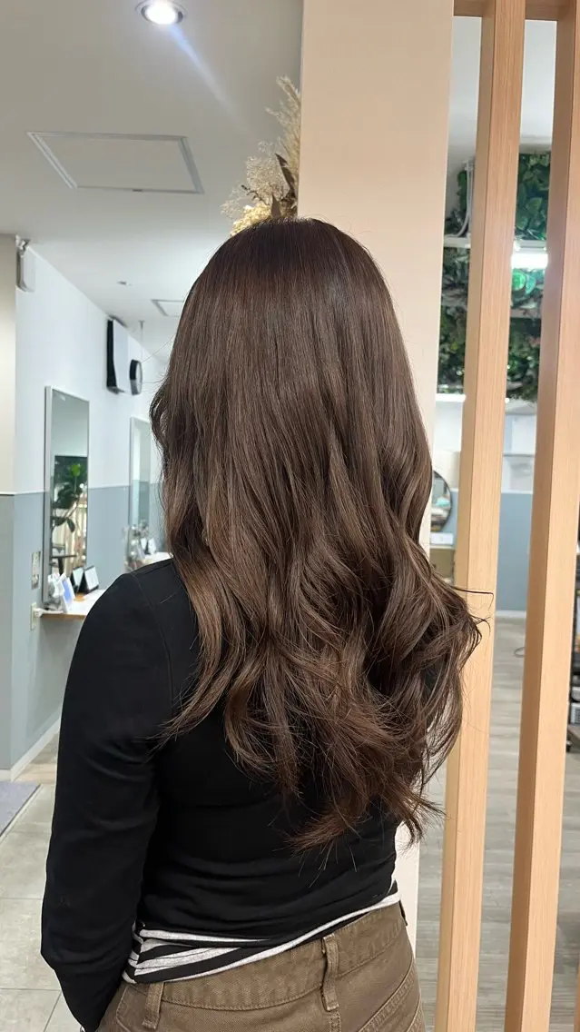 ロング カラー ヘアカラー トリートメント haruna🌼 暖色♡透明感カラー♡のヘアスタイル