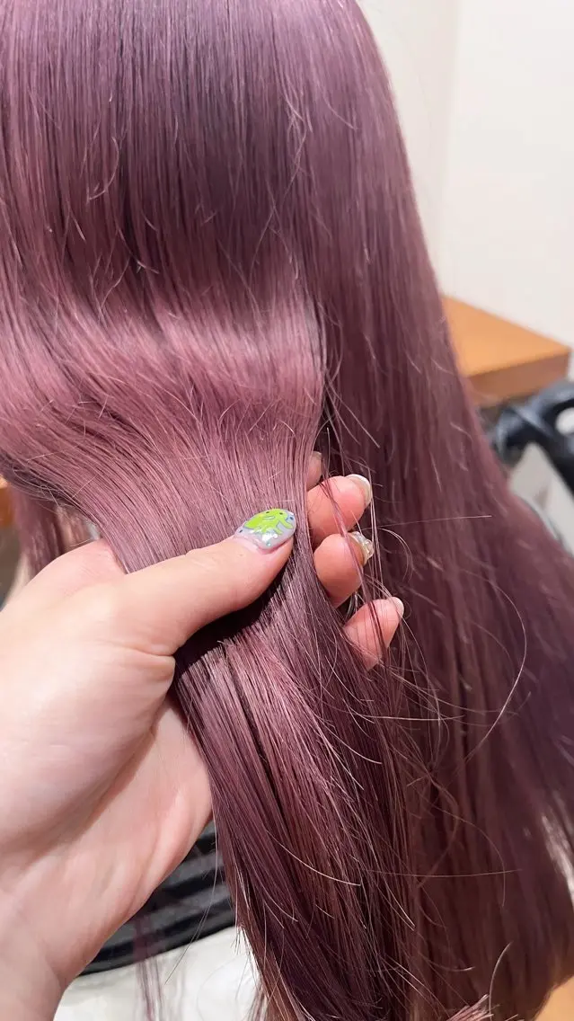 ロング カラー ラベンダーカラー ピンクカラー ピンクラベンダー カット ヘアカラー トリートメント ﾚｲﾔｰ🩵透明感 ೀユイ🌙のヘアスタイル