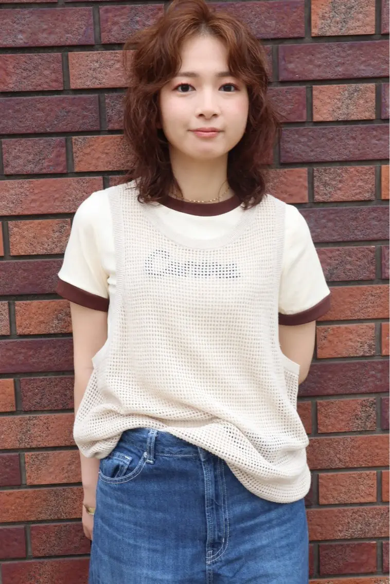 セミロング パーマ カット パーマ パーマモデル募集中 渥美翔人のヘアスタイル