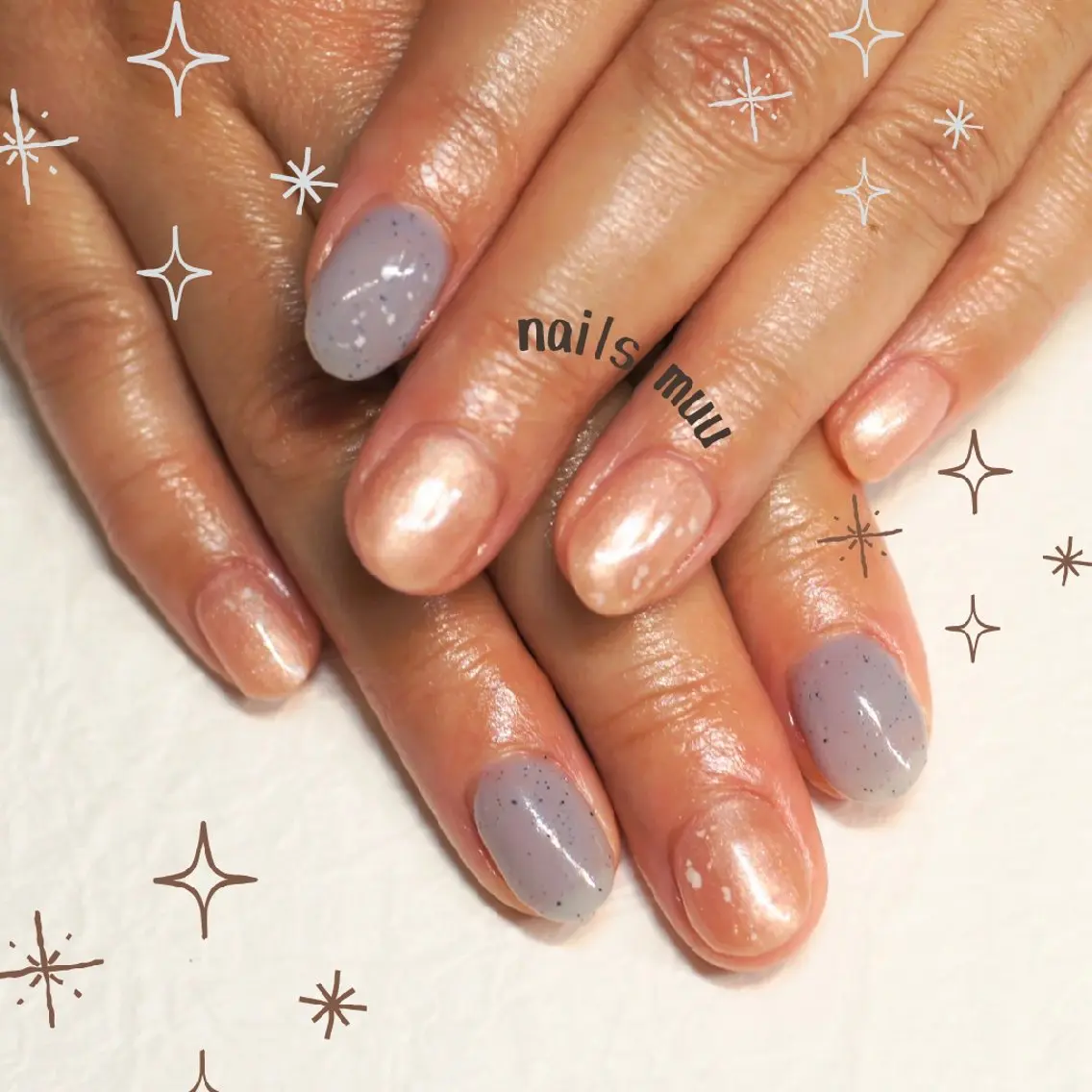 ネイル キラキラネイル ピンク 春ネイル nails muu まゆのネイルデザイン