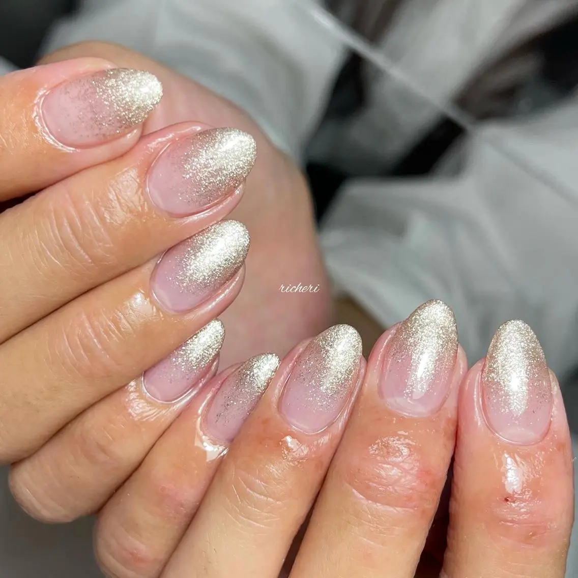 ミディアム ネイル 韓国風ヘア アートネイル フットネイル フレンチネイル ジェルネイル richeri beautyのその他イメージ