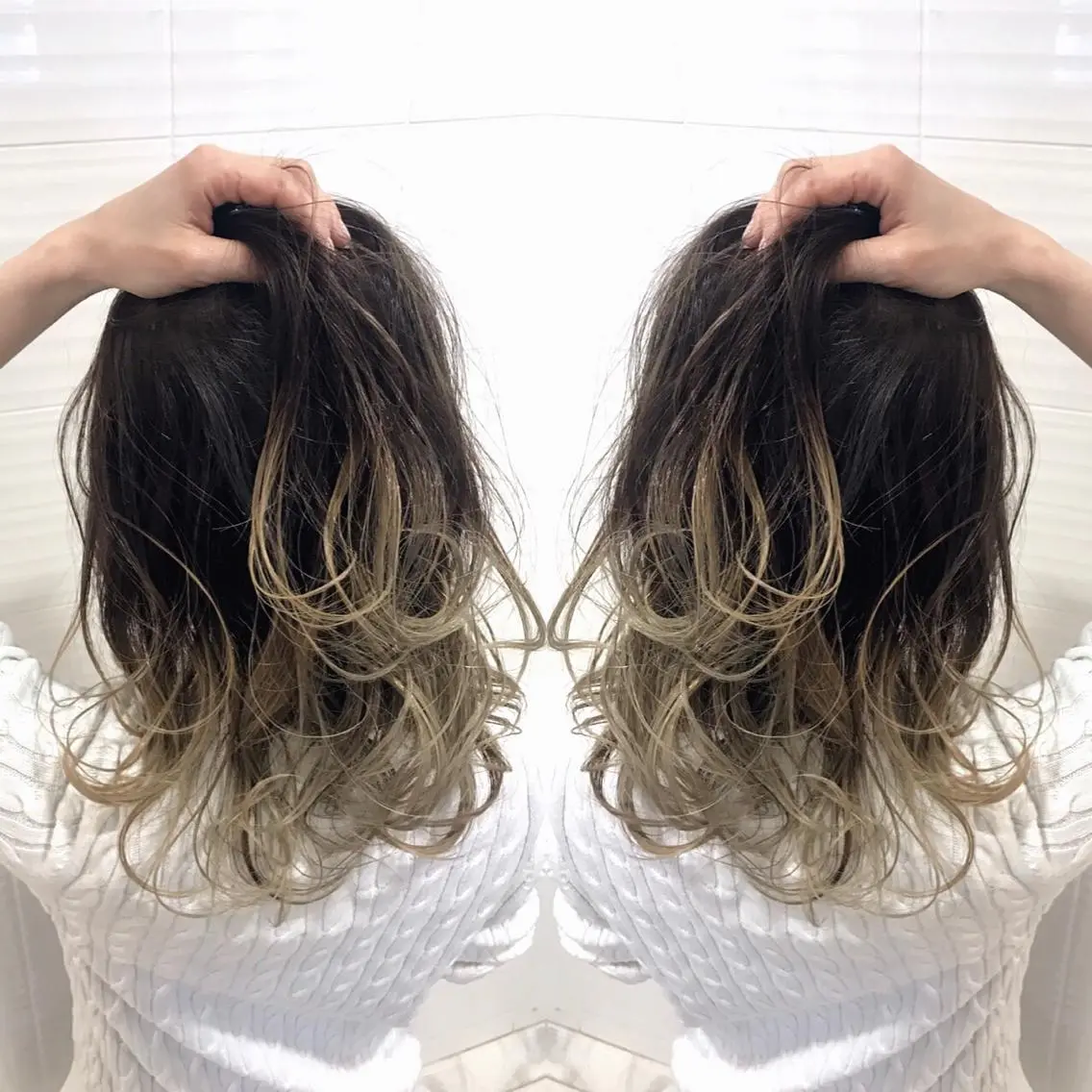 ミディアム カラー パーマ ヘアアレンジ 外国人風カラー 🫧代表/新宿駅近/ 限定価格🫧田辺貴裕のヘアスタイル