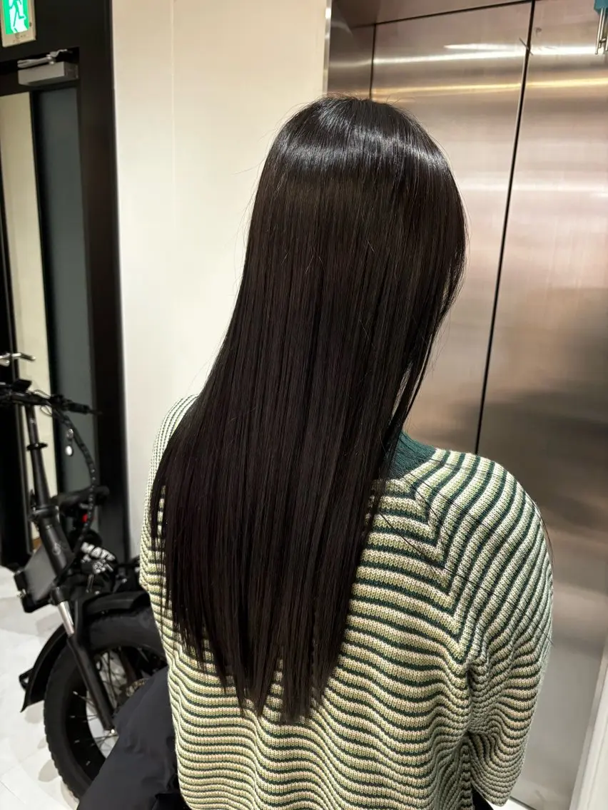 ロング カット ヘアカラー 縮毛矯正 トリートメント 今話題の艶髪矯正 美艶カラー/FUKAのヘアスタイル