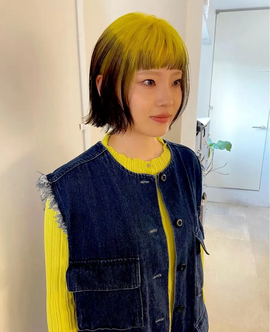 ミディアム ヘアカラー ナナ 福岡美容室のヘアスタイル