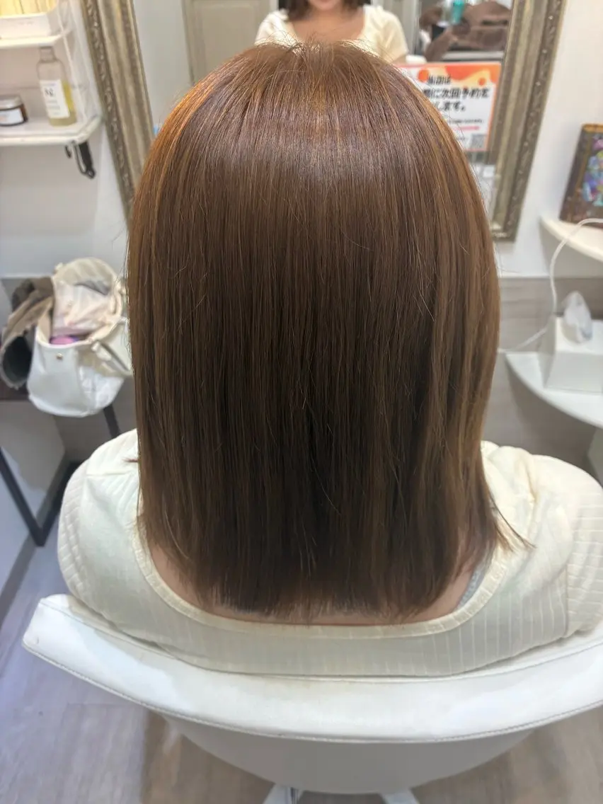 ミディアム カラー ✨透明感カラー✨ ☘️くすみカラー☘️のヘアスタイル