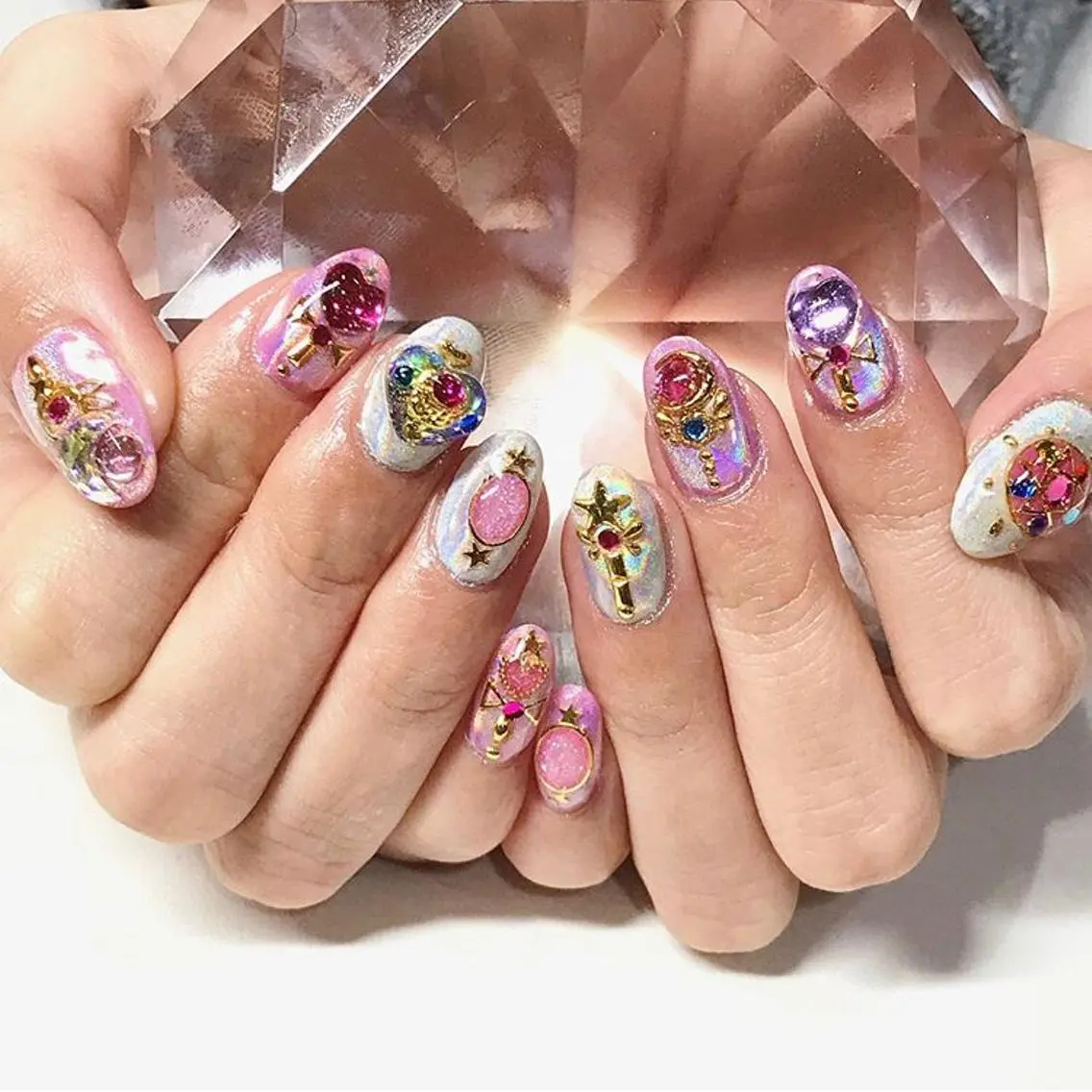 ネイル 渋谷／チップ長さ出し 👑アプレgel-xのネイルデザイン