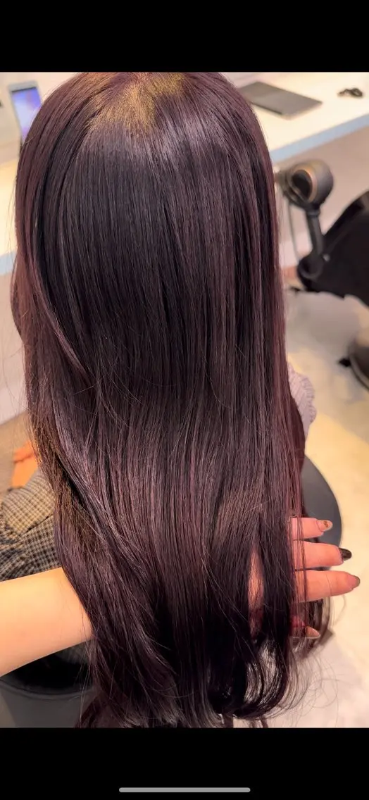 ロング カラー ラベンダーカラー ピンクカラー ヘアカラー ♥️暖色カラ ー♥️由夏のヘアスタイル