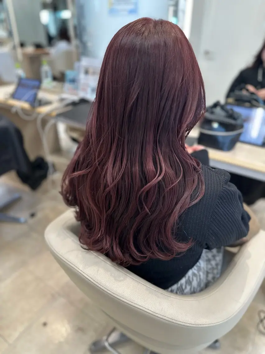 ロング カラー 艶髪 黄金比みくのヘアスタイル