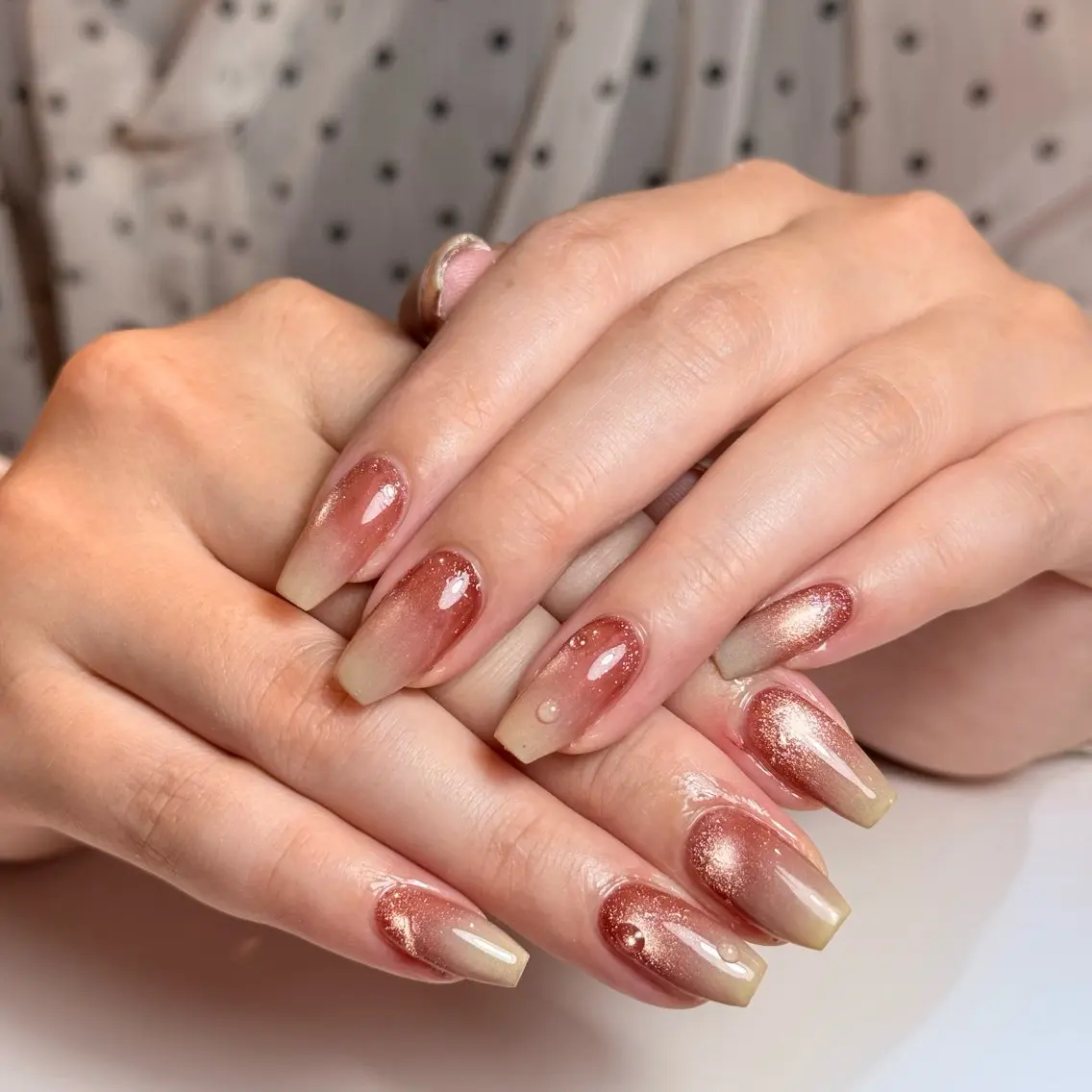 ネイル アートネイル チークネイル フレンチネイル グラデーション キラキラネイル ハンドネイル Risa_ Nailのネイルデザイン