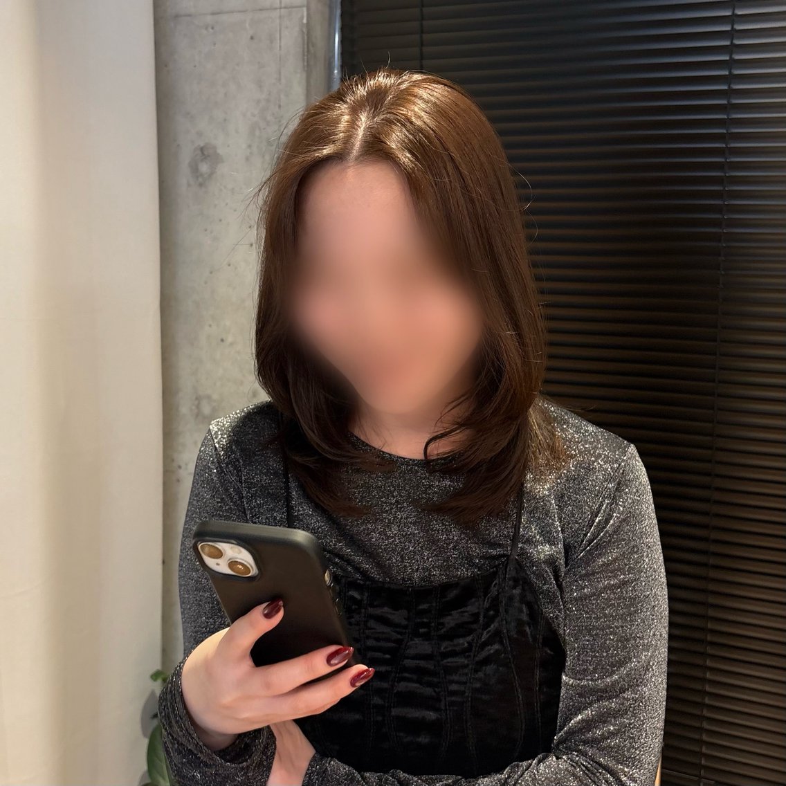 セミロング ヘアカラー トリートメント 村田 ありさのヘアスタイル