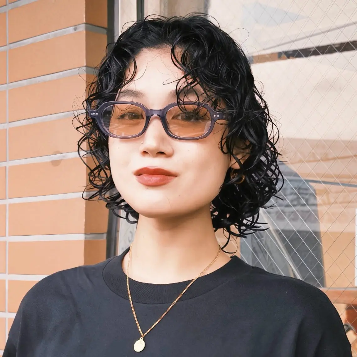 ショート カラー パーマ カット パーマ デジタルパーマ🌀レ イヤー🍃かんたまるのヘアスタイル