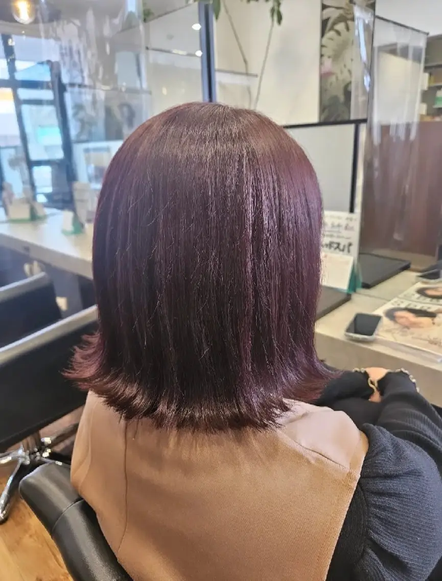 ミディアム カラー カット ヘアカラー トリートメント 関口 友菜のヘアスタイル