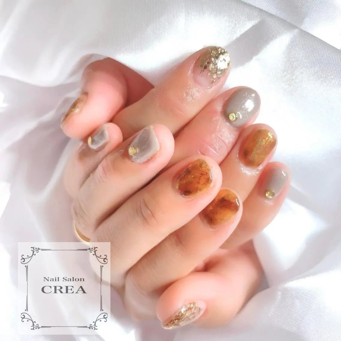 ネイル べっ甲ネイル NailSalon CREAのネイルデザイン