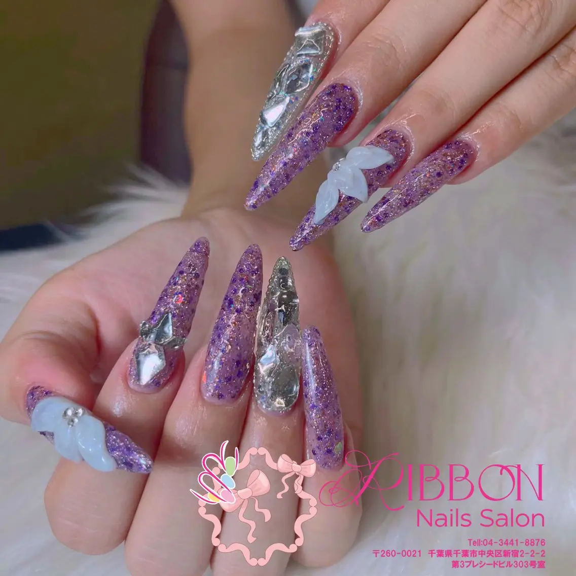 ネイル フレンチネイル ジェルネイル マグネットネイル 持ち込み ニュアンスネイル ハンドネイル Ribbonnail salonのネイルデザイン