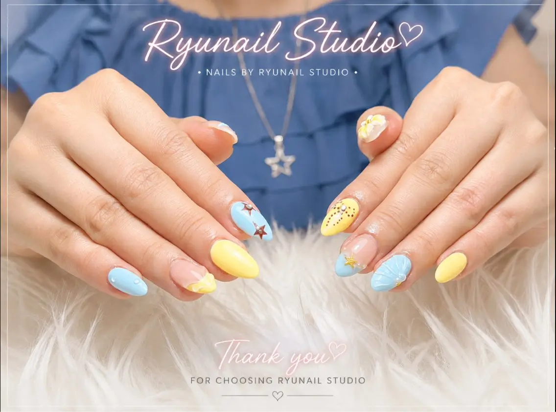 ネイル アートネイル フレンチネイル ジェルネイル キラキラネイル ニュアンスネイル ハンドネイル Ryu Nail YukiChanのネイルデザイン