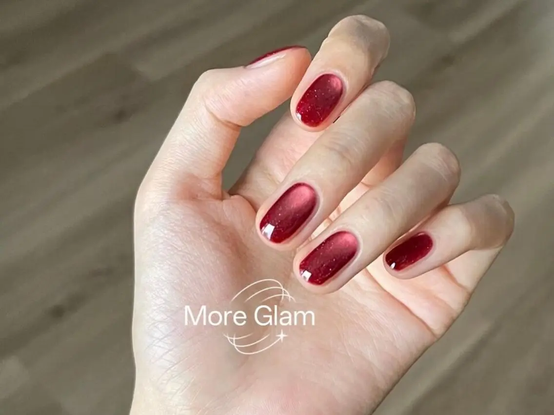 ネイル 長さ出し フットネイル フレンチネイル ジェルネイル ガラスフレンチ MoreGlam ネイルのネイルデザイン