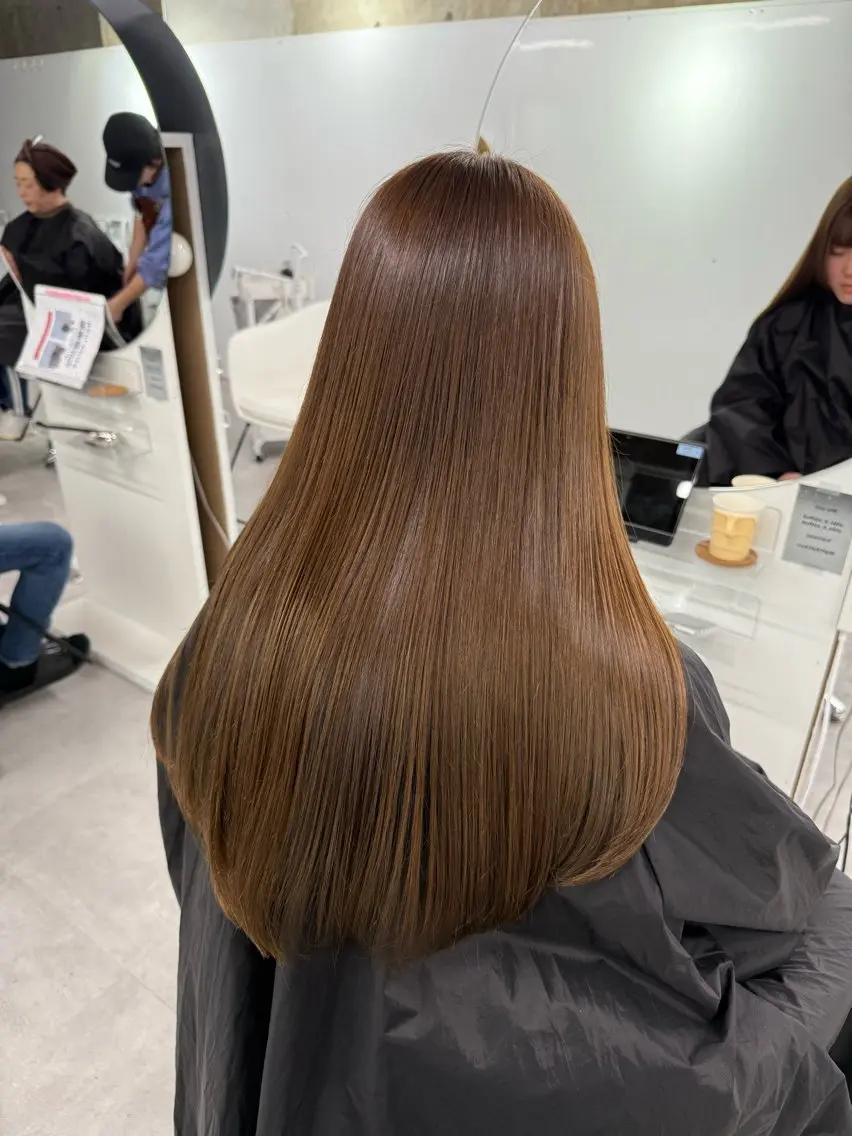 ロング カット ヘアカラー トリートメント yuuna ✮ door whiteのヘアスタイル