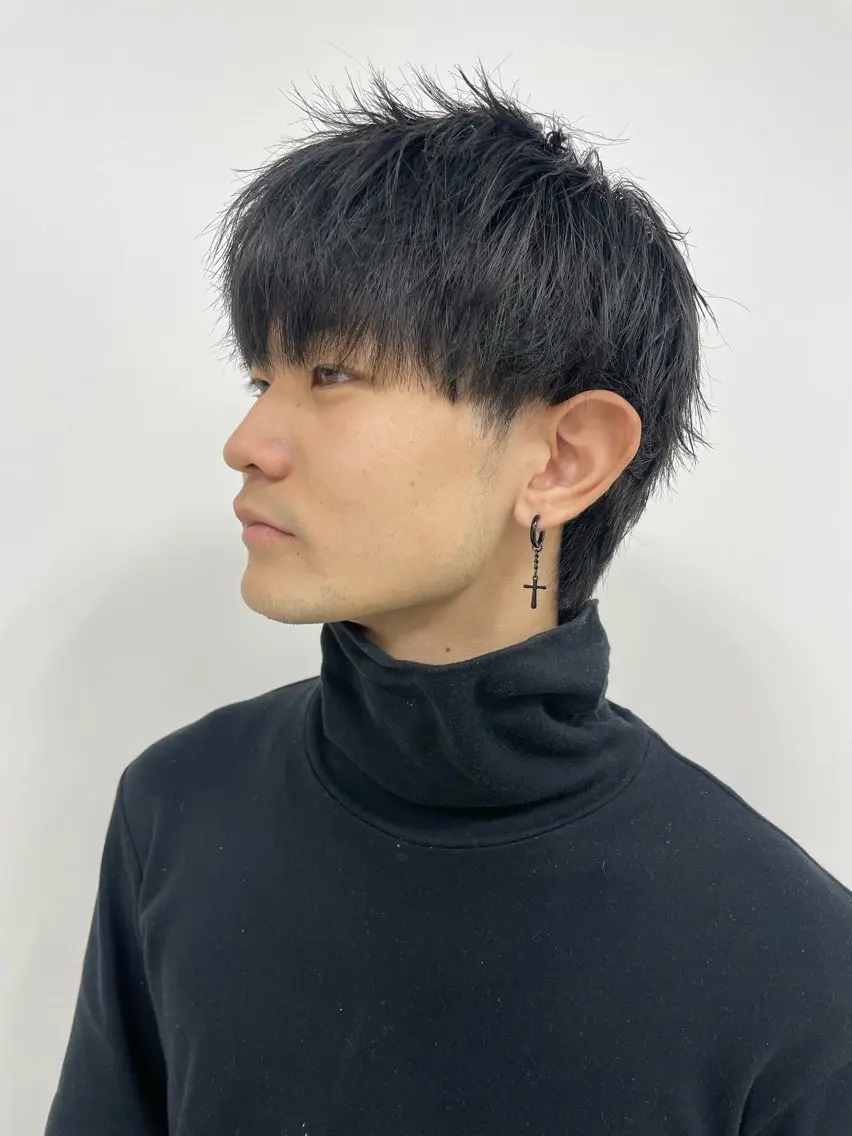 メンズ カット 赤み消し艶カラー✨️ DAIGOのヘアスタイル