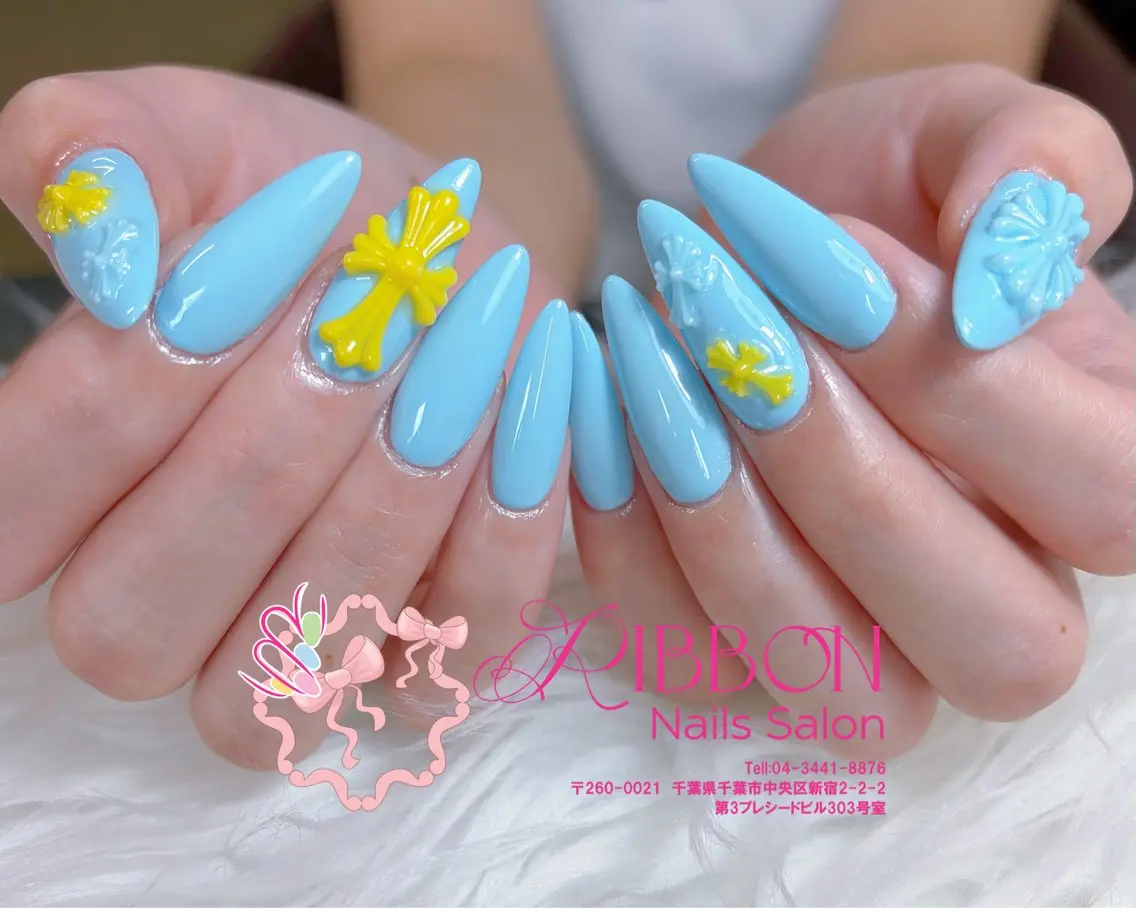 ネイル フットネイル フレンチネイル ジェルネイル マグネットネイル 持ち込み ハンドネイル Ribbonnail salonのネイルデザイン