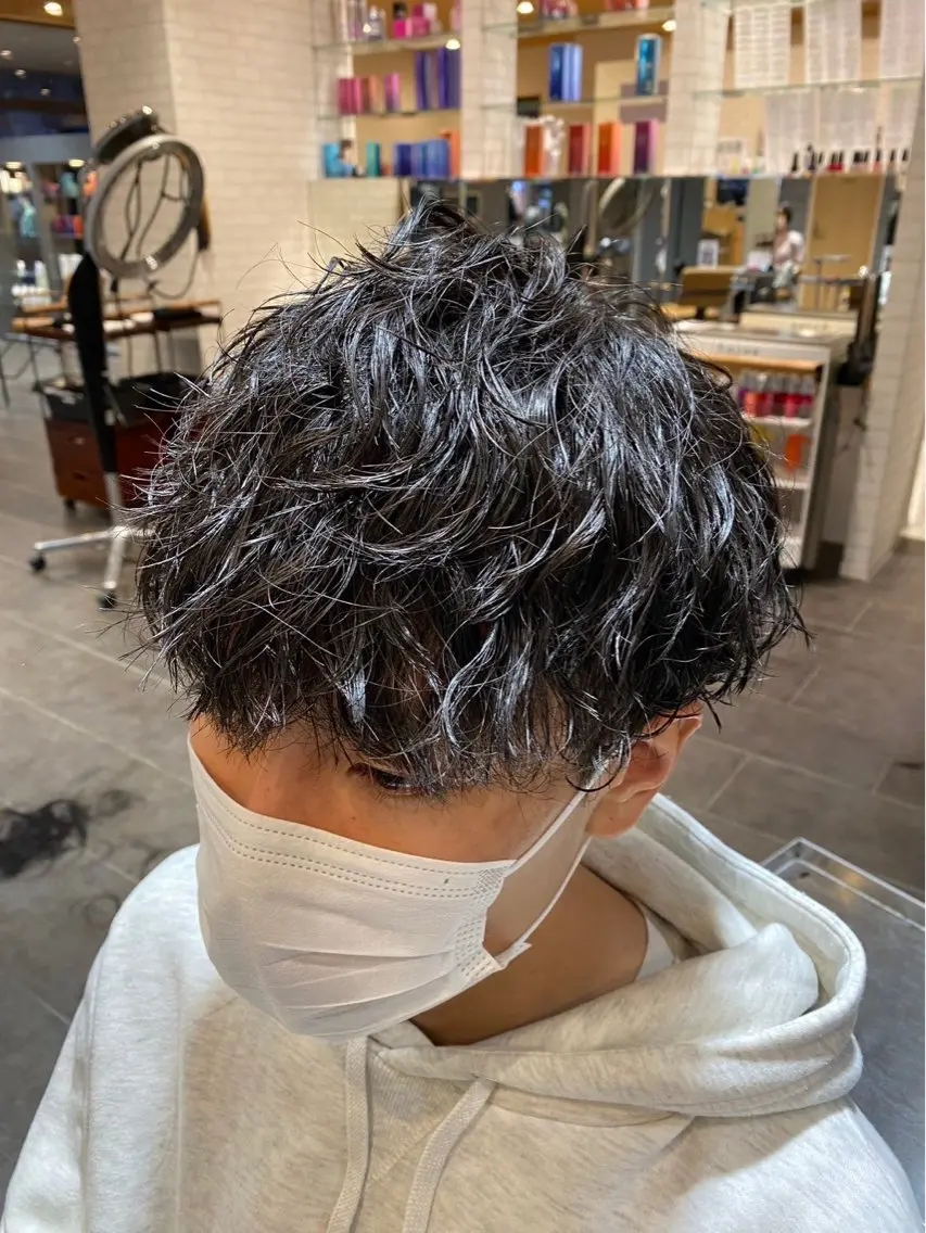ショート パーマ メンズ カット パーマ ツヤ髪の匠/髪質改善 山本晃太のヘアスタイル