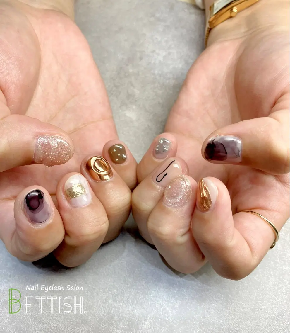 ネイル 持ち込み ニュアンスネイル ハンドネイル BETTISH. KUMIKO☺︎︎のネイルデザイン
