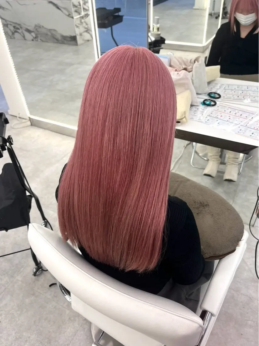 ロング カラー ヘアカラー ブリーチなしダブル カラー特化🫧きののヘアスタイル
