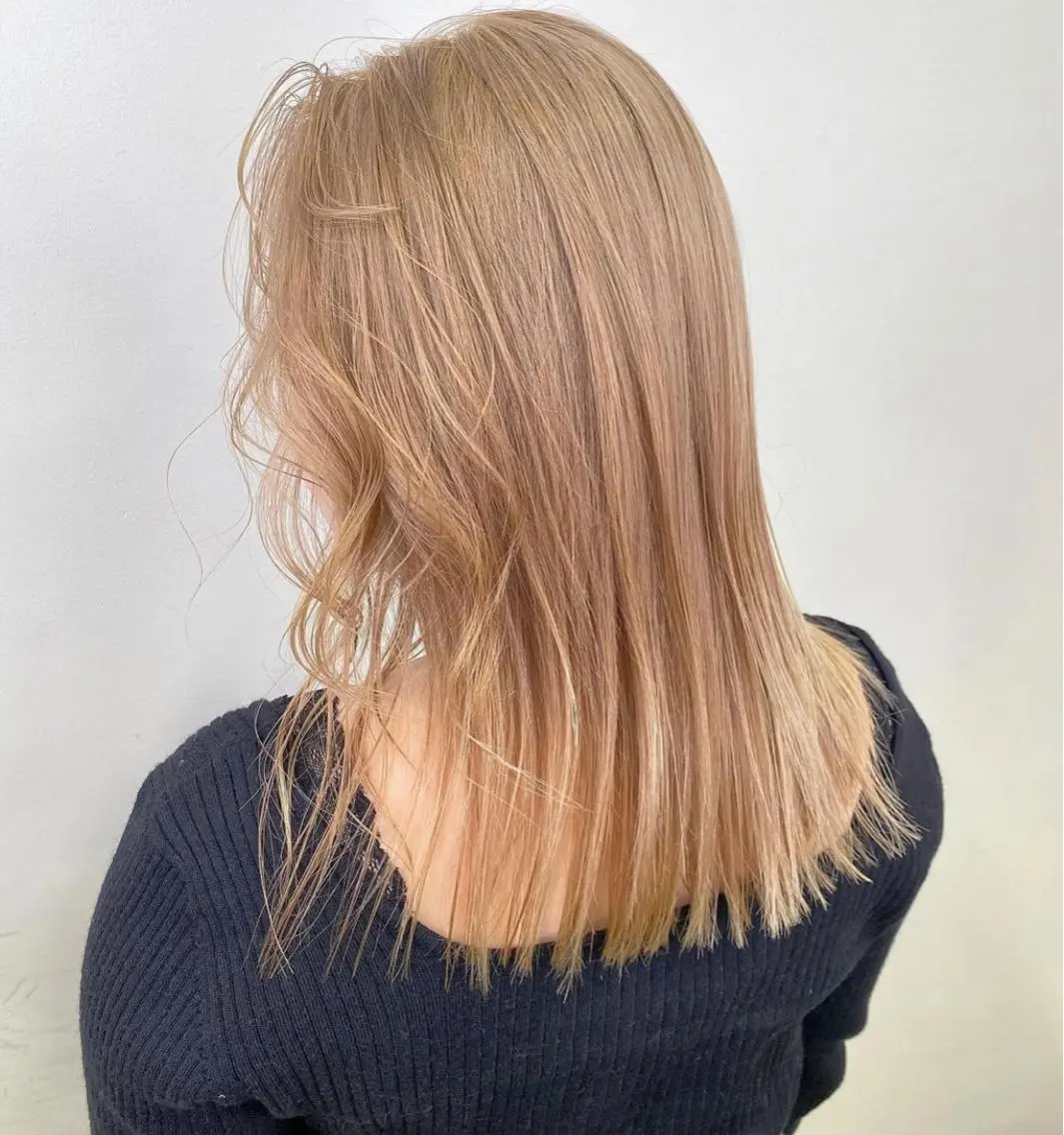 【ダメージ94%カット✨】ケアブリーチ+フルカラー+トリートメントの写真