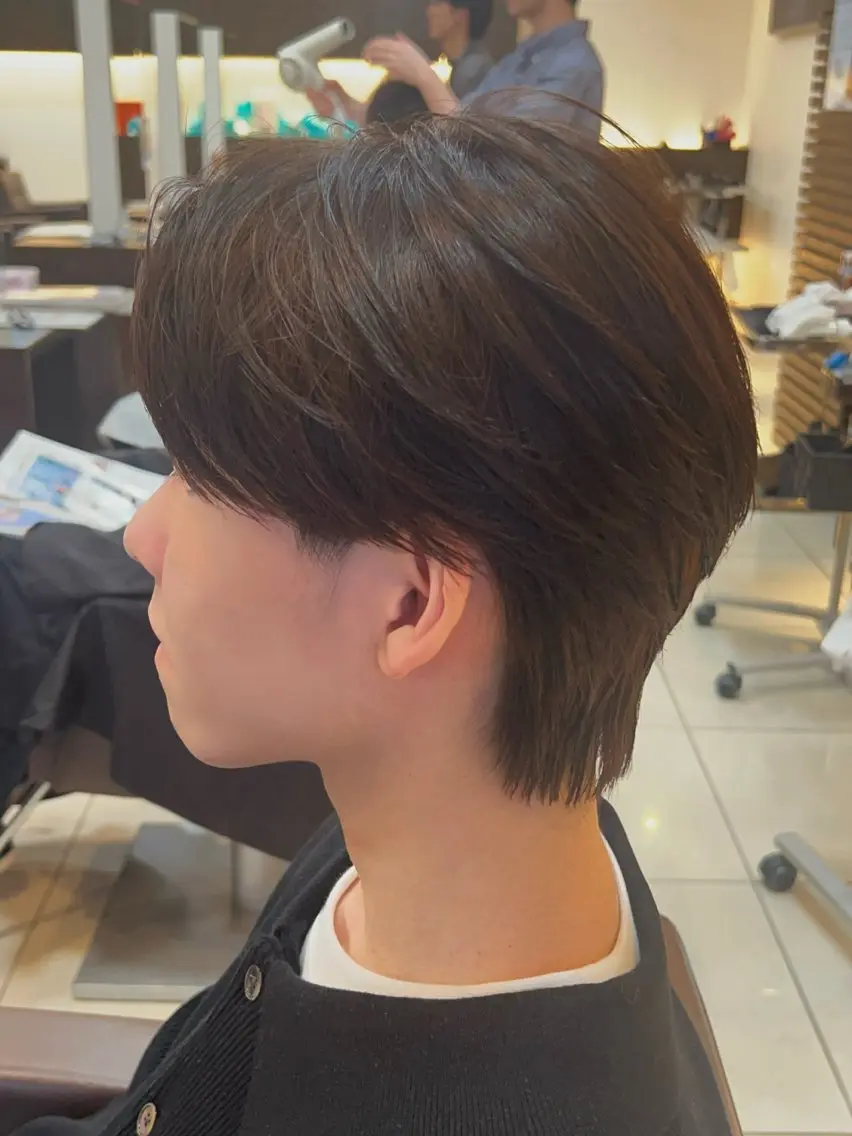 メンズ センターパート カット 縮毛矯正 草薙|メンズヘア 💫緒方美柚のヘアスタイル