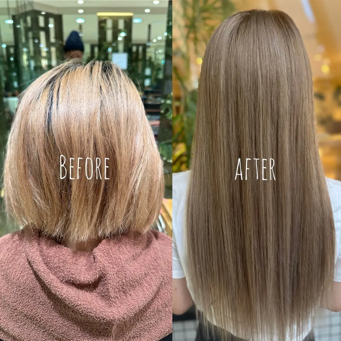 ロング シールエクステ ボブ エクステ ロング カット ヘアカラー エクステ ❤️MASAKO❤️ 🌸🩷エクステ🩷のヘアスタイル