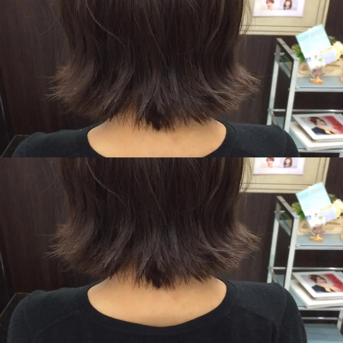 ミディアム カラー パーマ ハイトーン Arphyのヘアスタイル