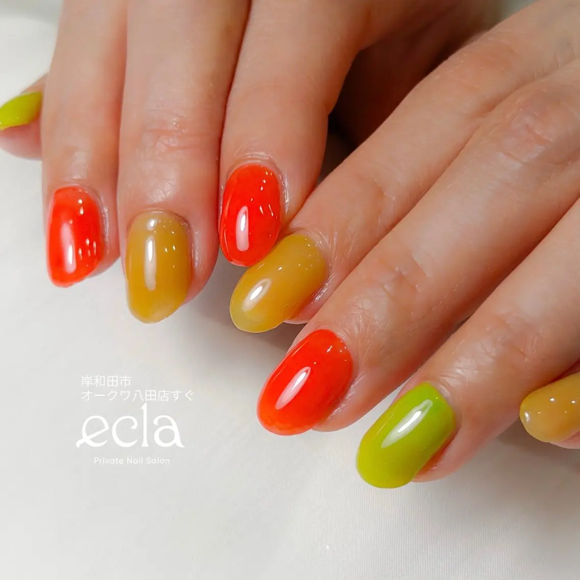 ネイル 持ち込み ワンカラーネイル ピスタチオネイル Nail Salon ecla 〜エクラ〜のネイルデザイン