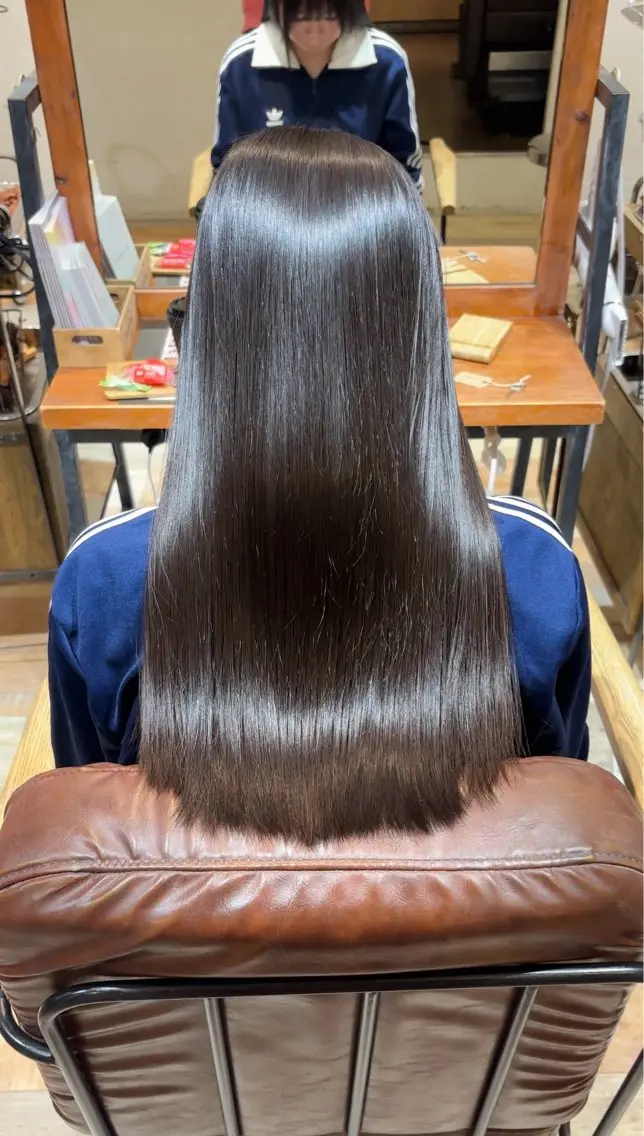 ロング 縮毛矯正 トリートメント 髪質改善・ 縮毛矯正・清水天空のヘアスタイル