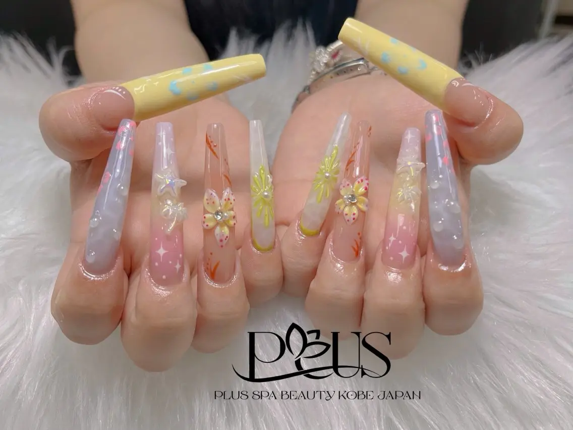 ネイル アートネイル マグネットネイル ミラーネイル 持ち込み ハンドネイル PLUSSPA ANHのネイルデザイン