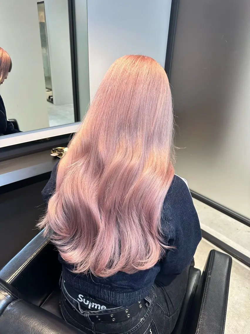 ロング ヘアカラー エクステ エフェクトブリーチ 🌟前澤啓太朗のヘアスタイル